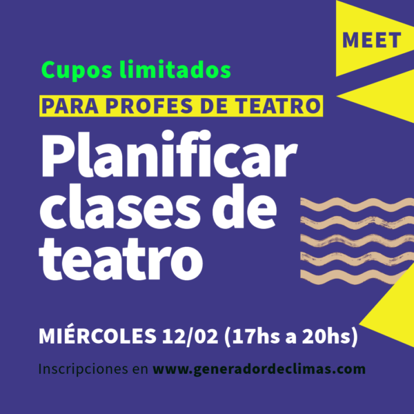 Planificar clases de teatro