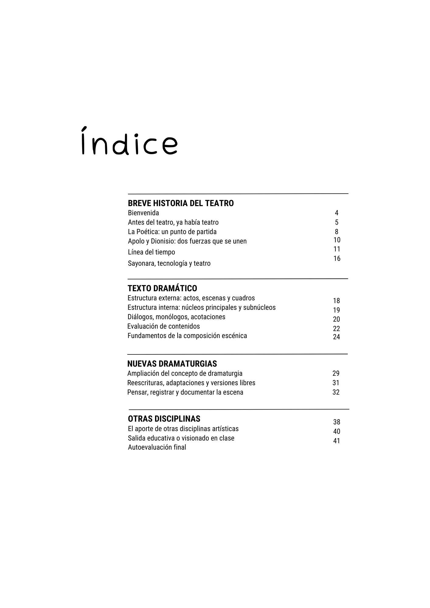 Cuadernillo sobre Género Dramático para escuelas secundarias